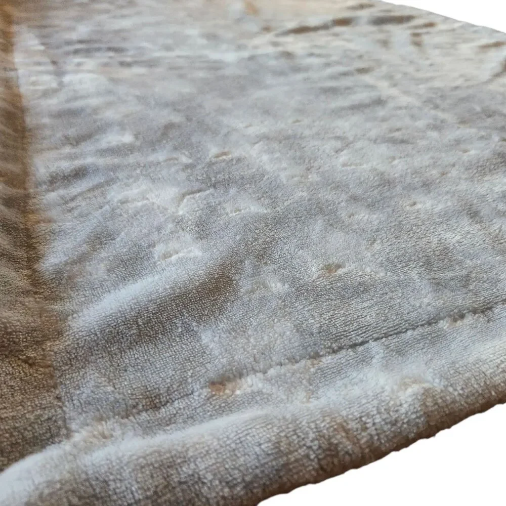 Mon Lapin Baby Blanket Mink‎ Plush Sherpa Blue Embossed Stars